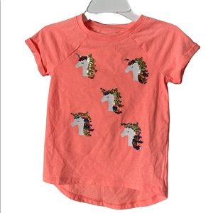 Cat & Jack Size XS (4/5) Interactive unicorn shirt and skirt set